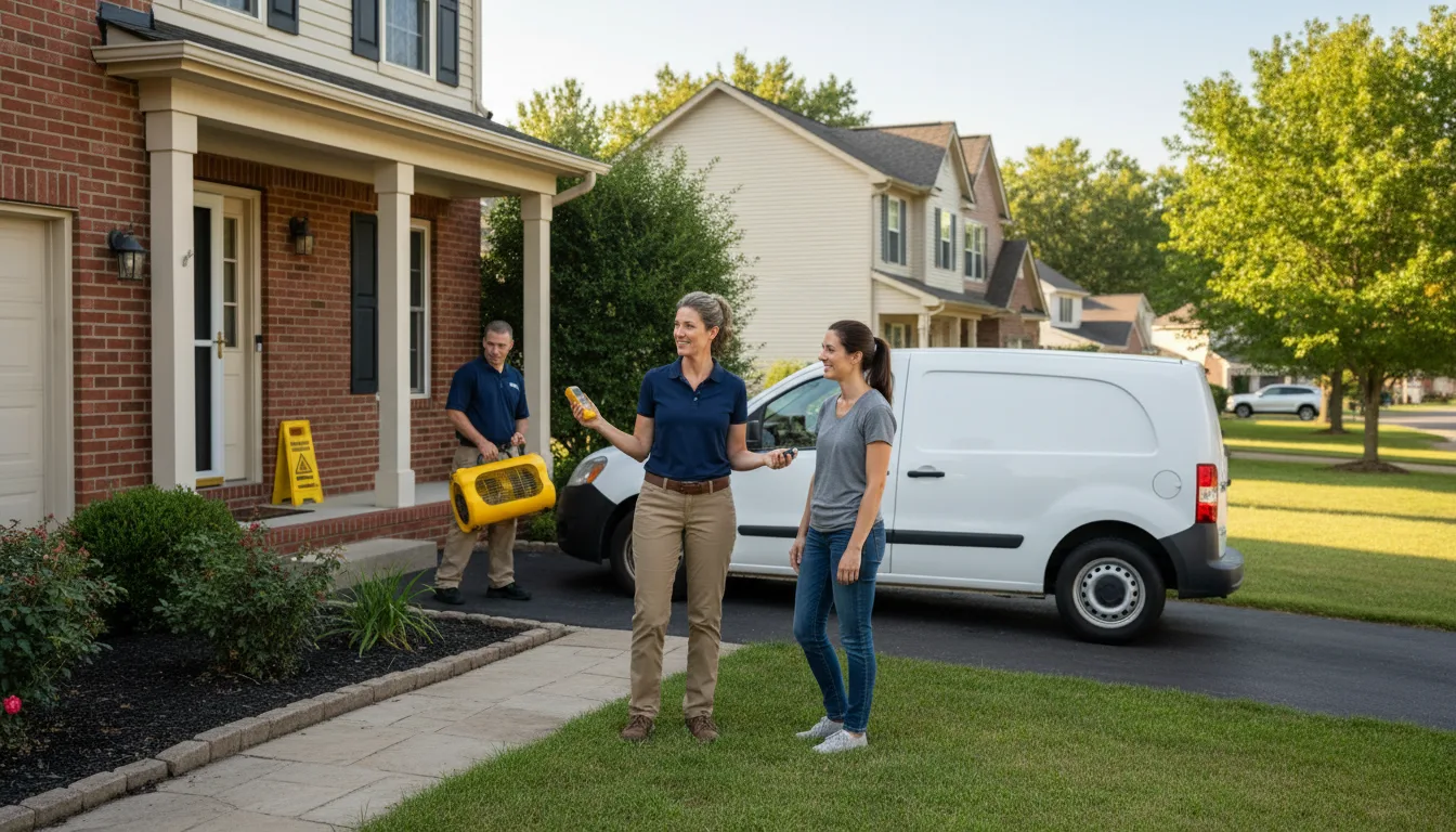 Residential water damage restoration in Rush, KY